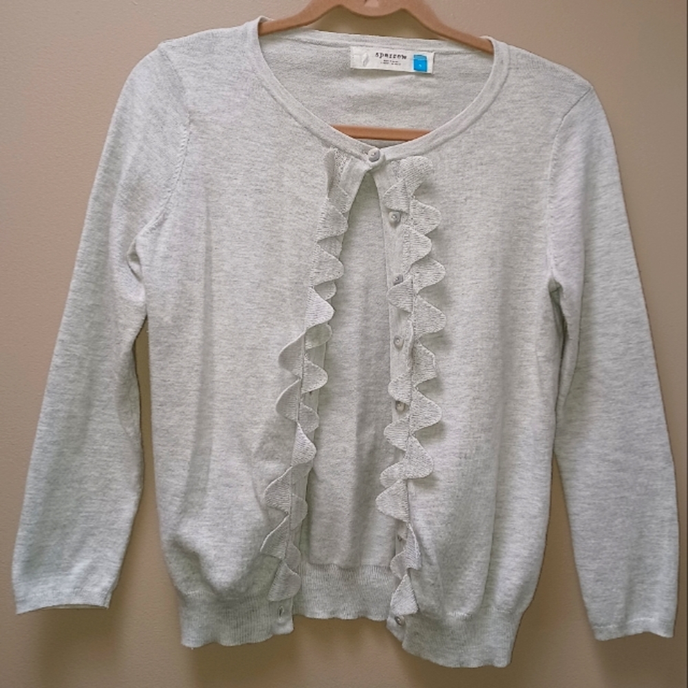 Anthropologie sparrow ivory cardigan Sz S